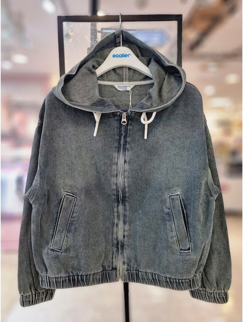 에꼴리에 동아 NC가을오네~ 블루 후드 데님 점퍼 봄이오면 핏좋은 점퍼 인기만점 매일 입는자켓 신학기 등원룩 누가봐도 예쁜 깔끔