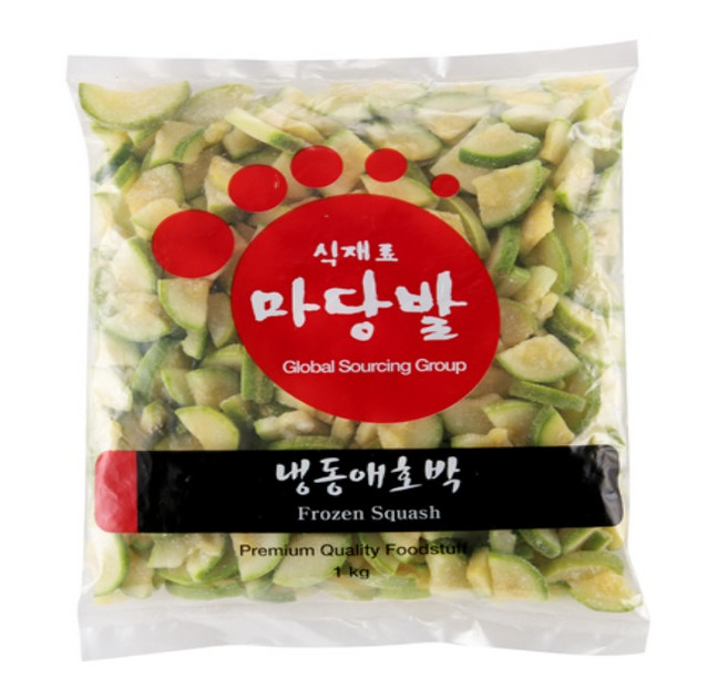 마당발 냉동 애호박 슬라이스 1kg, 1개