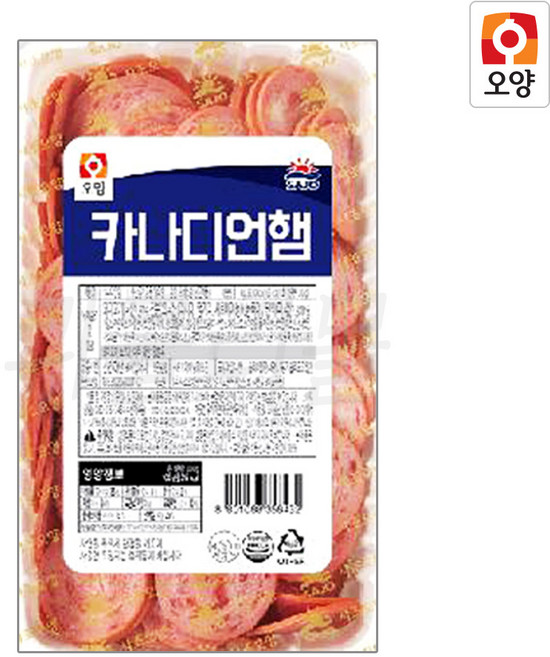 [사조오양] 국산돼지고기 79% 남부 카나디언햄 1kg 2-8EA(냉동)(각종토핑)_치즈왕자, 8개