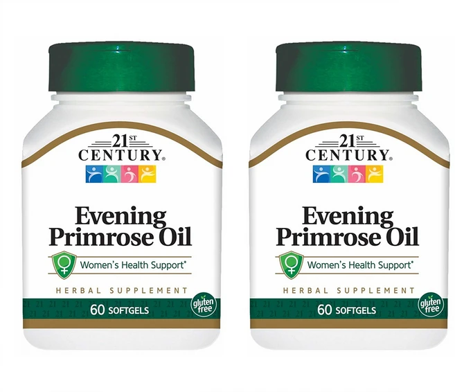 21st Century Primrose Oil 21세기 센트리 달맞이꽃 오일 60정 2팩, 1개 - 쿠팡