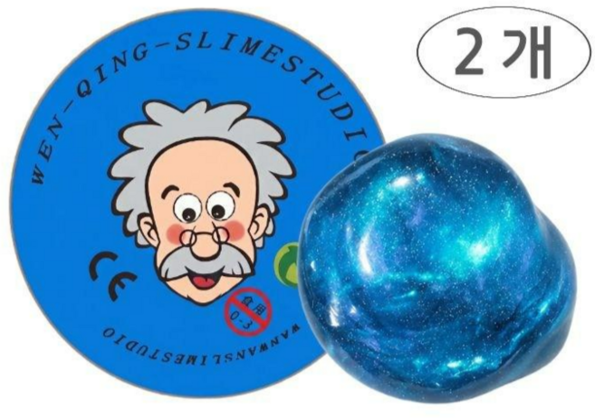 KC인증 박사퍼티 손에 안 묻는 퍼티 슬라임, 2개, 50g, 오로라블루