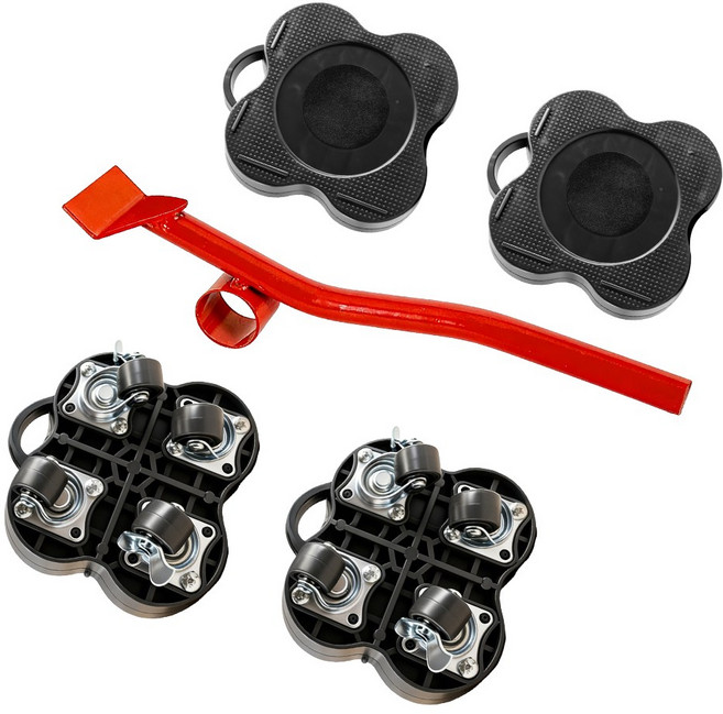 SILUNA 무거운 가구 이동기 세트 바닥 손상 방지 바퀴 받침 FM-4W, 1개