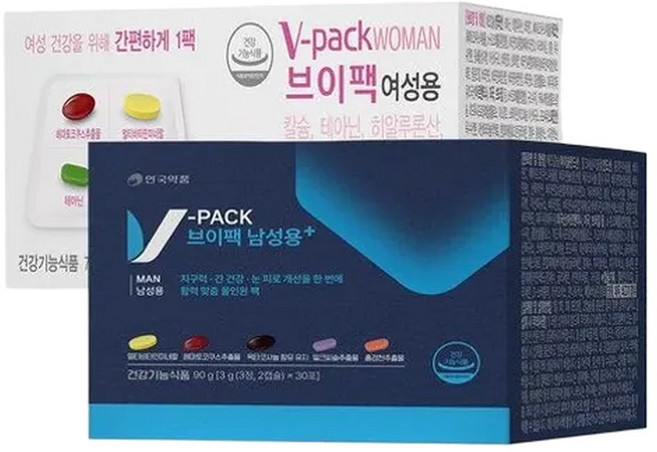 안국약품브이팩 VPACK 남성용 30포X1박스+여성용 30포X1박스, 2박스, 3g, 30포