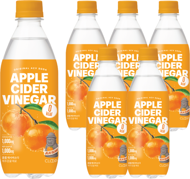 클룹 애사비소다 감귤, 500ml, 6개