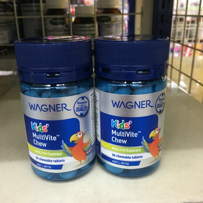 호주 와그너 어린이 멀티비타민 츄어블 Wagner Kids Multivite Chew, 2개, 90정 - 쿠팡