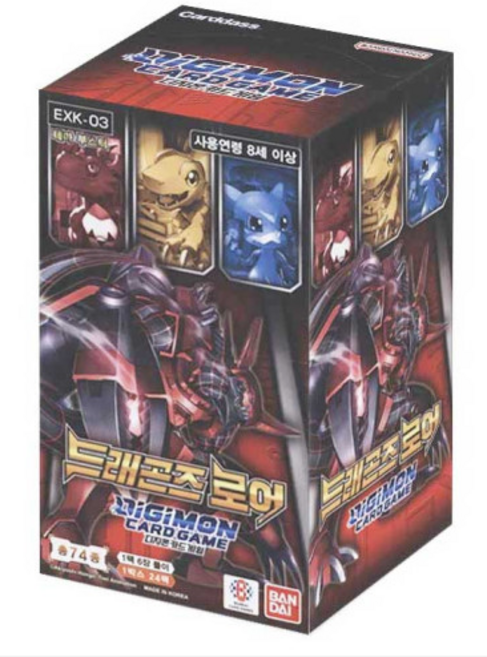 드래곤즈 로어 부스터 박스 (BTK-11) 디지몬 카드 게임 디지몬 TCG 한글판 정품, 1개