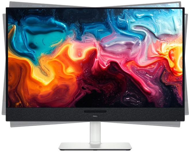 Dell 32인치 QD-OLED 4K UHD 120Hz 스피커내장 USB-C 컴퓨터 사무실 피벗 모니터, S3225QC, 80.3cm
