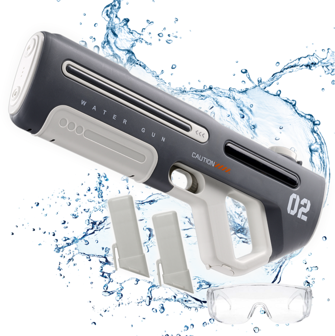 퍼니버스 파워샷 전동 물총 자동 급수 대용량 네오, 1개, 아스트로 그레이