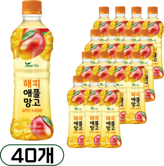연호 애플망고, 350ml, 40개