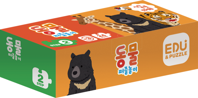 우리아이 에듀 퍼즐 교육용 퍼즐 24피스 동물 퍼즐놀이 (TEP-106), 1개