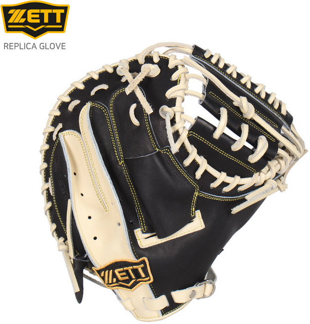 제트 레플리카 프리미어 포수미트 야구글러브 박세혁3 모델 블랙/크림, 우투(오른손잡이용), 1개