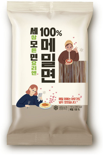 [올리온 공식몰] 세모면 100% 메밀면 100프로 냉 모밀 소바 메밀 막국수 면 150g, 15개