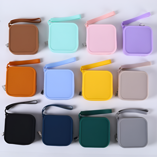 옐로구르미 실리콘 파우치 미니 다용도 메이크업 화장품 방수 다용도 이어폰 소형