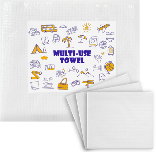 디모디브 멀티 유즈 도톰한 무표백 여행용 휴대용 일회용 수건 타올, 10개, 화이트