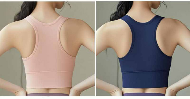 1+1 여성 스포츠브라 여성용 고강도 운동 브라 큰 가슴 작게 보이는 효과 방진 기능 요가 및 러닝용 JXH