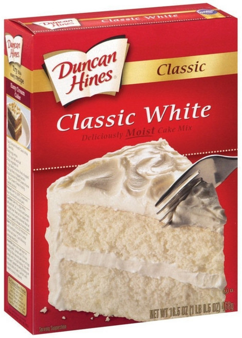 던컨 하인즈 클래식 화이트 케이크 믹스 467g 상자 (2개 묶음) Duncan Hines Classic White Cake Mix 16.50oz Box (Pack of 2, 2개