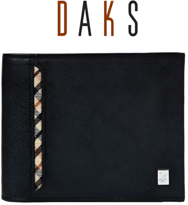 [백화점정품] 닥스 남성 반지갑 천연 소가죽 체크배색 (선물포장)
