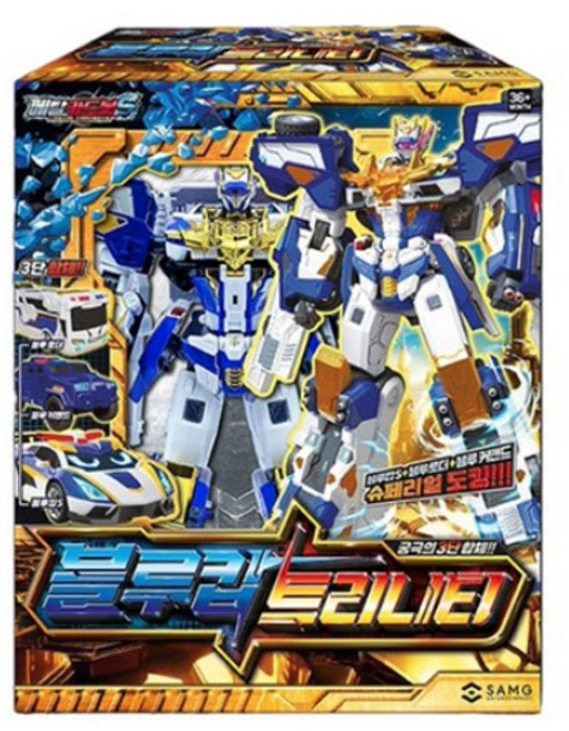 메탈카드봇S 블루캅 트리니티 자동차 변신 로봇 장난감, 단품, 1개