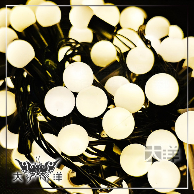 聖誕燈串 100燈 裝飾燈 LED燈 珍珠燈, 暖白光, 1個