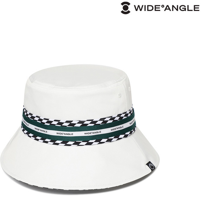 와이드앵글 공식 남성 CO 체크배색 베이직 햇 WMP24C06W2 (정상가:79 000), White, 1개