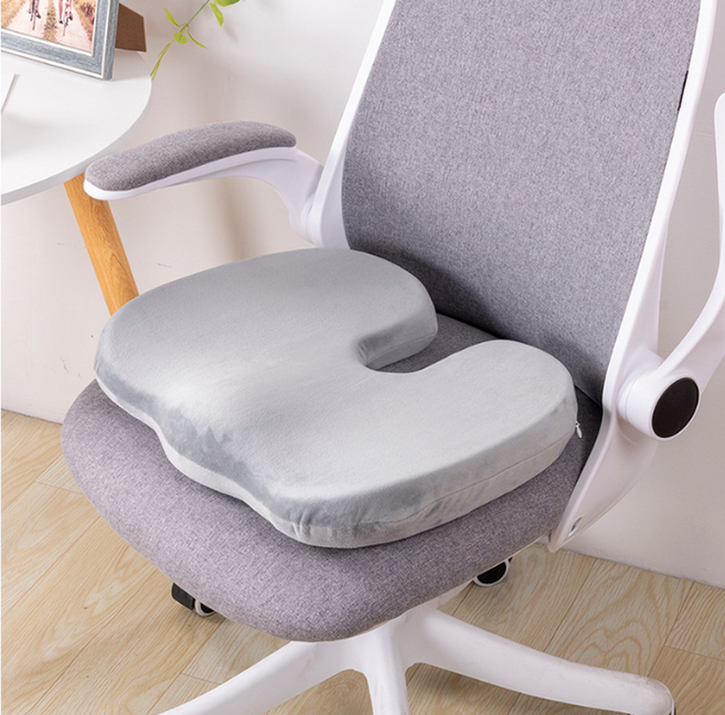 FINE ART 기능성방석 치질방석 자세교정 메모리폼 장시간 꼬리뼈 방석, 그레이