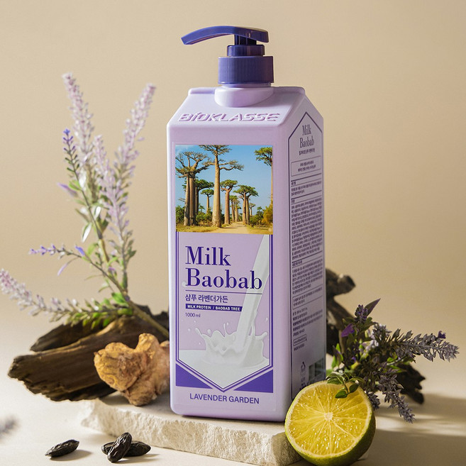 밀크바오밥 오리지널 샴푸 라벤더가든 1L 1개 샴푸 라벤더가든 393518