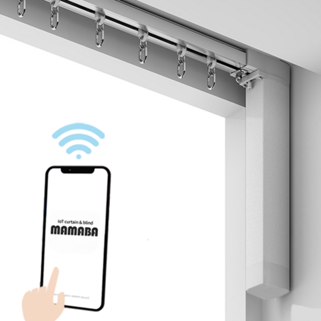 [마마바] IoT 전동커튼 맞춤 레일 + 모터 패키지, 401~450cm, 모터 선택안함, 선택안함