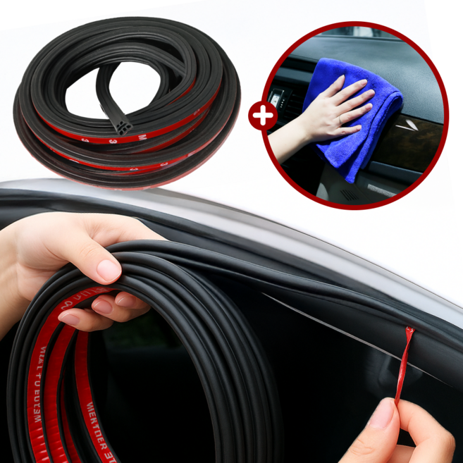 문틈가드 철통같은 풍절음 소음 차단 자동차 고무 몰딩 도어가드 본넷 트렁크 윈드키퍼, 1개, 블랙