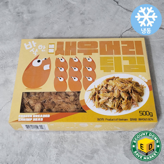 나라수산 새우머리튀김 500g, 1개, 새우머리튀김(500g)