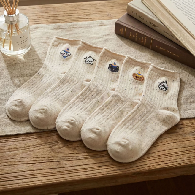 럽니드삭스 5종세트 여성용 생일 캐릭터 양말