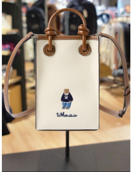 후아유 여성 캔버스 미니 스퀘어 백 WHBGF3822B