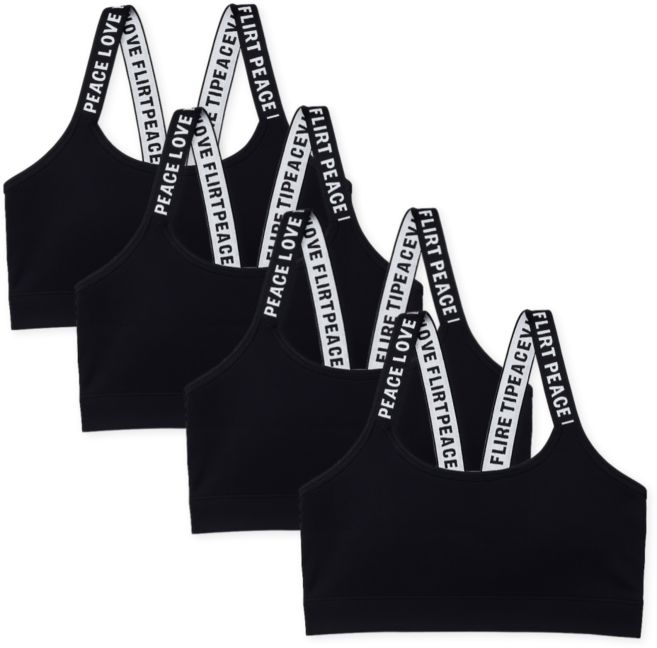 바디스윗 학생 주니어 스포츠 브라 노와이어 브라 4종