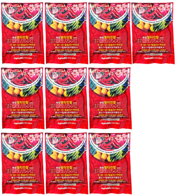 농사친구 멀티인칼 인산가리 칼슘 마그네슘 비료 순억제 착색, 500g, 10개