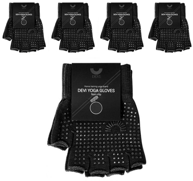 데비 요가 장갑, 블랙, 5개