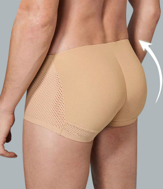 남성 엉덩이 뽕팬티 드로즈 탈부착안됨 일체형 패드 가짜 엉뎅이 힙업 보정속옷, C46 스킨 L 95, 1개