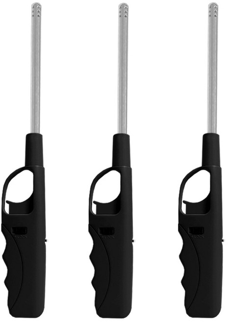 고급 다용도 가스 점화기 - 3개, 블랙