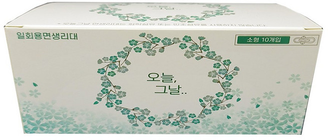 JASCOR 오늘그날 일회용면생리대, 1박스, 10개입