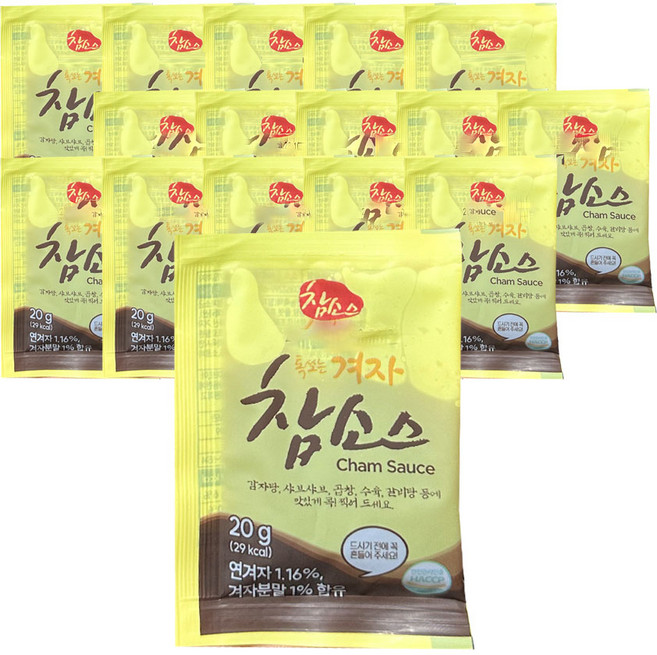 감자탕 샤브샤브 곱창 갈비탕 등 찍어먹는 겨자소스, 20g, 16개