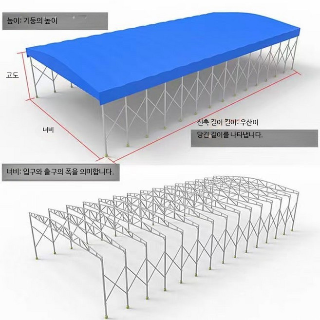 접이식 어닝 차양막 방수텐트 야외 이동식 비가림막 캠핑 그늘막 캐노피 테라스 차광막 천막 설치용, 단일 사이즈, 무료디자인