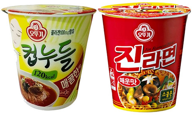 오뚜기 소컵 컵누들 매콤한맛x12컵+진라면 매운맛x12컵, 24개