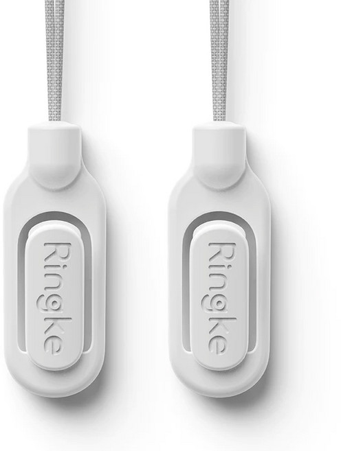 Ringke 手機掛繩前扣環 (兩入) 適用於 智慧裝置, 灰色, 1個