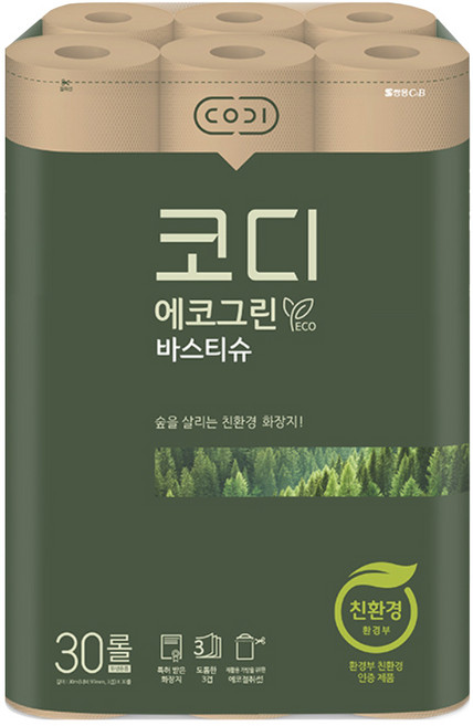 코디 3겹 에코그린 바스 롤 티슈