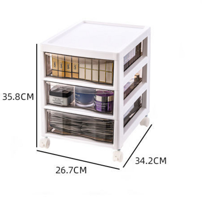 [항공배송] 인터넷 연예인 라이트 럭셔리 화장품 보관함 바닥 다층 보관함 데스크탑 서랍 립스틱 보석 보관 캐비닛, 세레이어[브레이크롤러디자인]