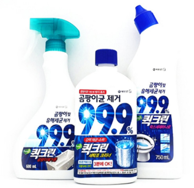 다미겨미 애경 퀵크린 곰팡이제거 락스세제 욕실 주방 살균 청소 세탁조크리너 다용도세정, 애경 퀵크린 락스세제하나로750ml, 1, 750ml