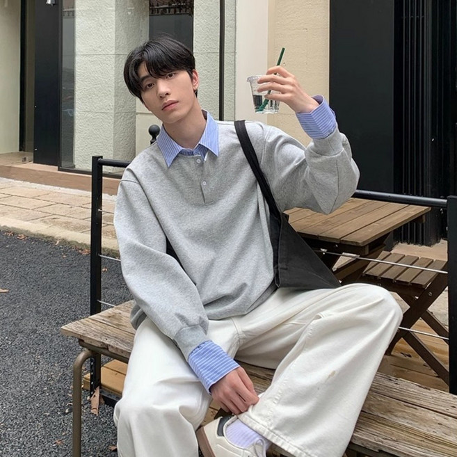 스타일닥터 긴팔티 남자 맨투맨 캐주얼 코디 기본 사계절용