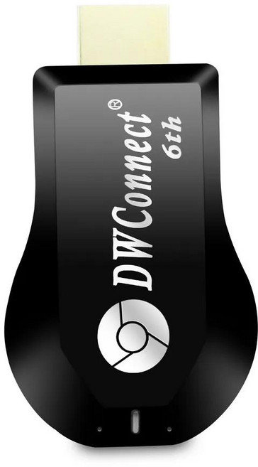 【六代星際銀】雙核心DWConnect全自動HDMI無線影音電視棒(附4大好禮), 1個, 黑