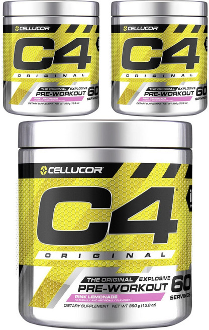 CELLUCOR C4 Original預鍛鍊粉 粉紅檸檬味, 408g, 3罐