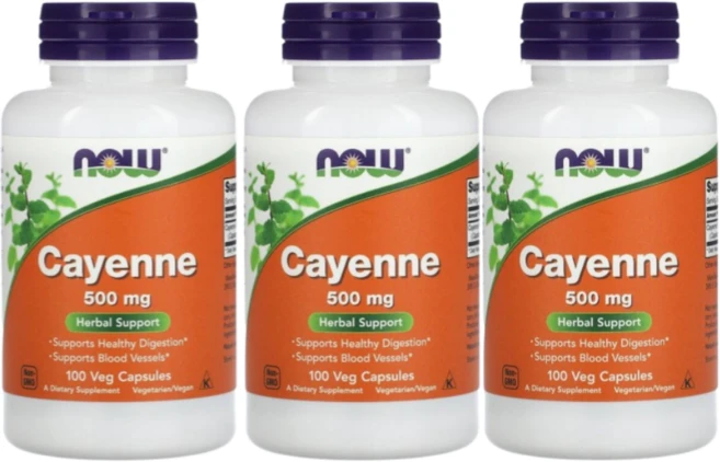 나우푸드 카이엔 500mg 베지 캡슐 100정, 3개 - 쿠팡