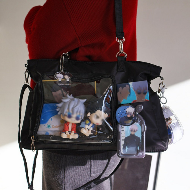 이지유 투웨이 토트 이타백 투명 보부상 덕질가방 굿즈 콘서트가방 크로스 발레코어 숄더백