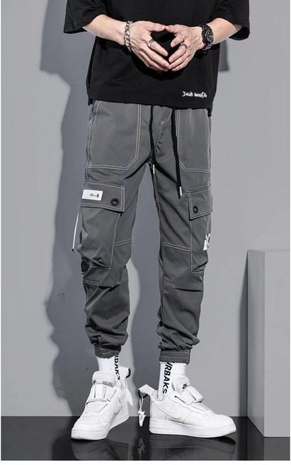 BG 美式復古工裝長褲 男士寬鬆直筒休閒運動褲